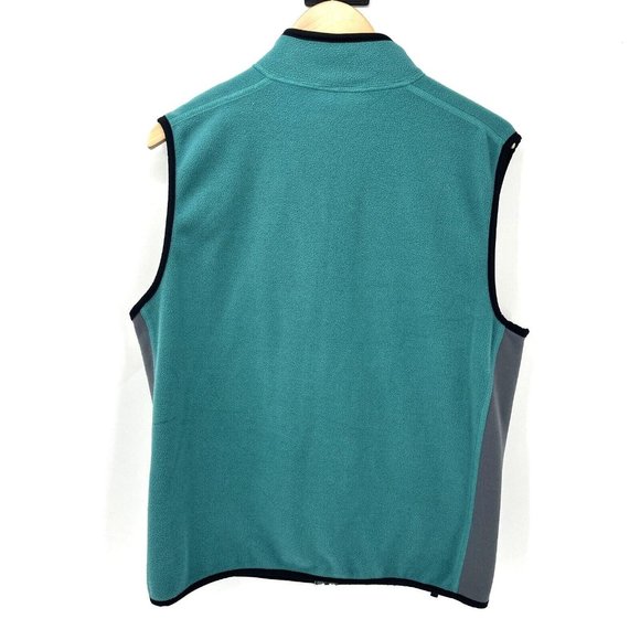 Vintage The North Face Jacket Vest Teal Fleece Men's Large USA - Picture 8 of 9